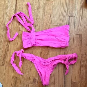 Frankie's Bikinis Hot Pink Bikini - Never Worn